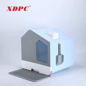 Grote Huisvormige Huisdiertraining Handig Schoonmaken Ingesloten Plastic Kattenbak - Product Image 4