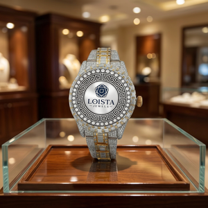 Reloj Mecánico LOISTA de Alta Calidad con Movimiento Automático, Esfera Árabe Plateada, Moissanita y Diamantes Cuadrados, Estilo Hip Hop - Product Image 1