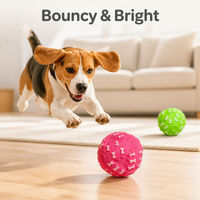 Jouet pour chien en silicone qui couine, balle à mâcher en forme d'os pour animaux de compagnie