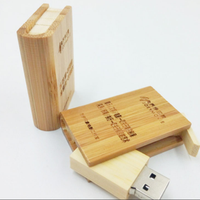 Venta al por mayor de madera USB flash drive logotipo personalizado forma de libro Memory Sticks promoción regalo grabado logotipo libro de madera USB Stick
