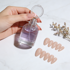 Hoge kwaliteit, puur roze, nude en amandelkleurige nagels. Eenvoudige, effen gekleurde nagelstickers in Europese stijl, gemakkelijk te dragen - Product Image 6