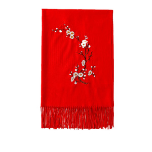 Scialle <span class=keywords><strong>in</strong></span> Pashmina invernali lunghe e morbide da <span class=keywords><strong>donna</strong></span> sciarpe con nappe <span class=keywords><strong>in</strong></span> Cashmere con fiori floreali ricamate sciarpe di <span class=keywords><strong>lana</strong></span> - Product Image 5