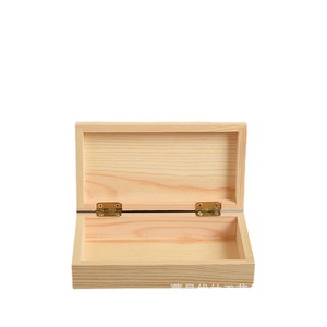 Caja de Madera con Tapa Abatible Hecha a Medida, 15x8x4cm, de Pino, para Almacenamiento de Joyas, Embalaje General - Product Image 1