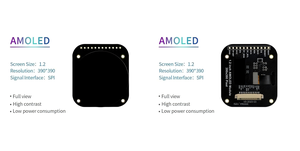 Écran AMOLED OLED rond de 1,2 pouce, résolution 390x390, interface SPI, 350cD, IC RM69330, panneau tactile IC ZTW52 - Product Image 5
