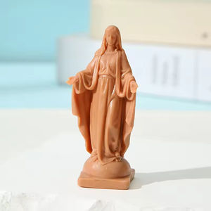 Ensemble de statues catholiques en résine, figurines religieuses, Vierge <span class=keywords><strong>Marie</strong></span> et Saint George, cadeau pour les dévots - Product Image 3