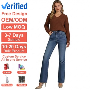 Özel OEM/ODM Kadın Yünlü Mohair Karışımlı V Yaka Düşük Omuz Günlük Bol Uzun Kollu Örme Kazak Üreticisi - Product Image 1