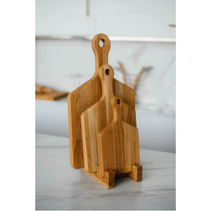 202411 ensemble de 3 planches à découper en bois <span class=keywords><strong>planche</strong></span> à découper avec poignée cuisine de ferme essentiel cuisine élégante <span class=keywords><strong>planche</strong></span> en bois de chêne moderne - Product Image 1