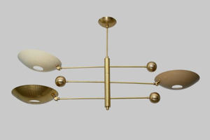 Lámpara de Techo Sputnik de Latón MCM Hecha a Mano, 3 Luces, Decoración Moderna para el Hogar, Lámpara Colgante - Product Image 3
