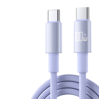 Câble de charge tressé CC PD 100W 5A avec blindage multicouche pour smartphones, ordinateurs portables et appareils numériques – Commande en gros