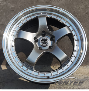 Fonyee pour travail argent 5 trous de rayons Huecos Deep Dish Rivets 18 pouces 5x114.3 CB 73.1 Mag alliage roue Auto Rines jantes de voiture pour <span class=keywords><strong>BMW</strong></span> - Product Image 4