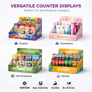 Espositore da banco in cartone personalizzato con ganci per giocattoli, espositore da tavolo in cartone ondulato con supporto appendibile e intestazione stampata - Product Image 6