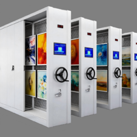 Étagères mobiles électriques compactes en acier avec une capacité de charge de 80 kg et un système de contrôle intelligent pour musée d'art