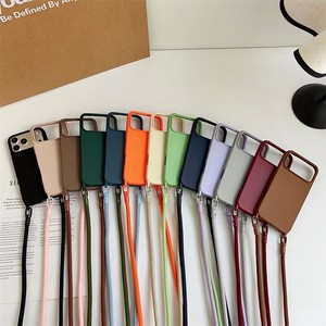 เคสโทรศัพท์ซิลิโคนพรีเมียม สีพื้น สัมผัสนุ่ม ป้องกันการตก พร้อมสายคล้องคอ สำหรับ iPhone 18 17 Air 16 15 Pro Max - Product Image 6
