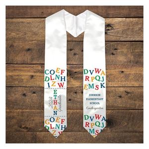 Personalized Alphabet Kids Graduation Stole Preschool Graduation Stone With Name for Kindergarten First Grade - Product Image 1