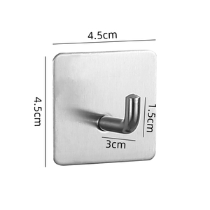 Gancio Piccolo Autoadesivo in Acciaio Inox a Forma di Naso di Elefante per Cucina, Montaggio a Parete, per Porte e Retro Pareti - Product Image 5