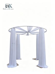 Easy install Pipe Kit and Drape Aluminum <b>Standing</b> Curtain System Wedding <b>Backdrop</b> - Product Image 1
