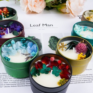 Luxury Aromatic Candles Custom Label Organic Soy Wax Smokeless Candle <b>Gift</b> <b>Box</b> Set Home Wedding Decor Rose Flower Scented Candle - Product Image 4