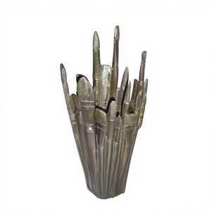 Florero Decorativo de Metal Dorado, Floreros de Lujo para Bodas, Accesorios de Decoración para el Hogar, Florero de Estilo Moderno para Exhibición en Mesa - Product Image 1