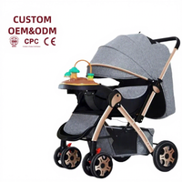 Poussette 2-en-1 avec berceau pour bébés de 0 à 3 ans, pliable, cadre métallique, idéale pour les voyages, prix de gros abordable