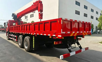 Camion-grue Dongfeng 6x4, grue hydraulique télescopique de 12 tonnes, camion-grue avec caisse de chargement pour travaux de construction