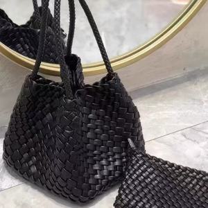 Sac fourre-tout ouvert pour femme en PU avec doublure en polyester, sac à main exquis, sac seau pour seniors, nouveau sac fourre-tout de petite taille Hundred Dice - Product Image 3