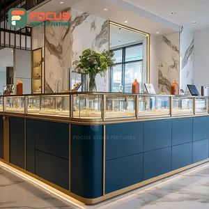 Luxury Jewelry Store Interior Display Wood Frame Brand Store Glass Showcase - Product Image 6