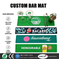 Tapis de bar en caoutchouc PVC personnalisé avec logo, tapis antidérapant pour comptoir de bar, tapis de bar personnalisé pour boissons