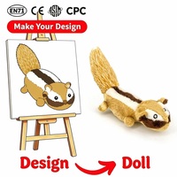 Jouets en peluche personnalisés en forme de canard pour animaux de compagnie OEM/ODM, jouets en peluche durables, jouets d'anniversaire, tissu en coton estampé or, doublure en maille, CPC EN71