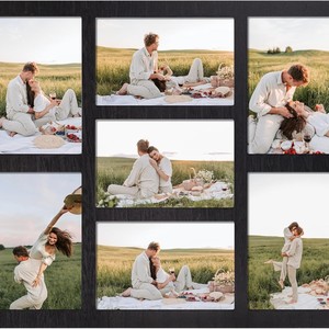 Photo <b>Frame</b> Multiple Holes 5 6 7 8 Inch Wall Mount Rectangular Horizontal Handmade Family Picture Display - Product Image 5