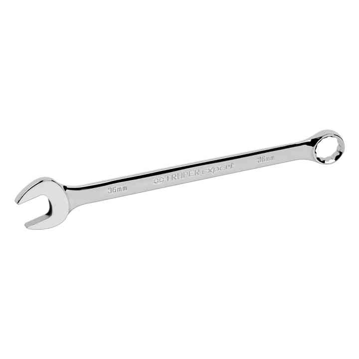 Expert LL-2036M CRV Steel Combination Wrench Set 36mm X 454mm Long Chrome Finish for Industrial DIY Repairing Metric Box