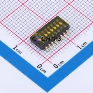 SMXMS-08K-TR DIP Switch SMD-16P,11.7x5.4mm Switch 8 1.27mm 25mA 24V - Product Image 1