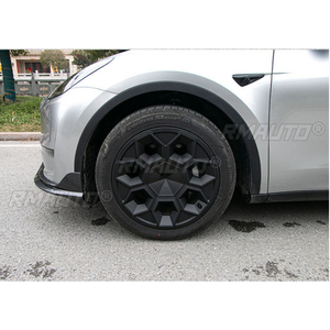 ฝาครอบดุมล้อรถยนต์ ขอบหุ้มป้องกันดุมล้อ สำหรับ Tesla Model Y ชุดแต่งภายนอก อุปกรณ์ตกแต่งรถยนต์ - Product Image 4