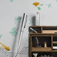 Stylo à bille en métal OEM 1.0mm avec sceau VIP auto-encreur pour articles professionnels personnalisés Stylo à logo en caoutchouc Flash de nouveauté