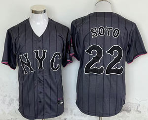 2025 नए आगमन थोक पुरुषों के 22 जुआ सोटो सोटो ने बेसबॉल जर्सी को जहाज करने के लिए तैयार - Product Image 5