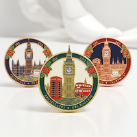 Médaille personnalisée de Londres Big Ben cabine téléphonique Bus médaille 3D en métal