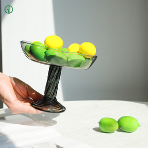 Table basse en verre de contraste coloré écologique de conception <span class=keywords><strong>danoise</strong></span> nordique Offre Spéciale assiette de fruits secs pour la réception de salle à manger vivante - Product Image 2