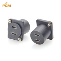 Adaptador de Panel USB3.1 Tipo C de Doble Puerto Serie D XLR, 10Gbps 100W, Compatible con Cliff Datapro Switchcraft para Placa de Pared o Rack