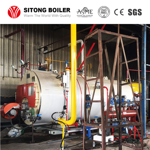 Bas tube de feu de style horizontal pour l'usage industriel pour l'Asie chaudière à gaz de 8 tonnes pleine structure inverse humide de chambre de flamme - Product Image 2