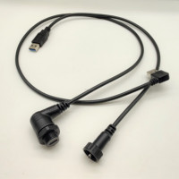 Câble d'extension étanche IP68 Type C vers USB3.0 Type A mâle vers mâle pour transmission de données sur écran LCD extérieur