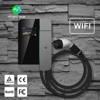 Cargador de Pared para Vehículos Eléctricos de 22 kW Tipo 1/Tipo 2/GBT/NACS 	 OCPP RFID WiFi DLB con 4G Opcional para Uso Comercial y de Carga de Flotas