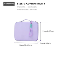 Housse de protection rembourrée pour tablette 9-11 pouces avec poignée, personnalisable avec logo, en polyester, pour iPad, vente en gros, école, voyage