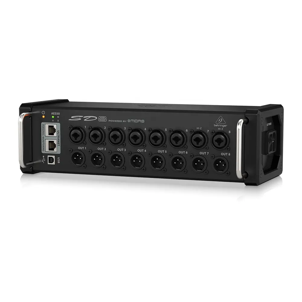 Behringer Sd8 Digitale Stage Box 8 Ingangen & 8 Uitgangen Muziekapparatuur Ultranet Integratie Met Powerplay P16 Systemen