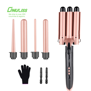 Juego de rizador de pelo con pantalla LCD automática 5 en 1, varita y rodillos calefactores PTC con plancha giratoria para <span class=keywords><strong>rizos</strong></span> <span class=keywords><strong>perfectos</strong></span> - Product Image 6