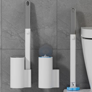 Spazzola per <span class=keywords><strong>WC</strong></span> in Plastica Usa e Getta con Supporto a Parete, Testine Sostituibili per una <span class=keywords><strong>Pulizia</strong></span> Completa e Conveniente - Product Image 2