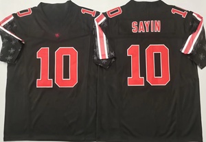 2025 Collège Football Américain Ohio State10 # SAYIM 18 # HOWARD 2 # DOWNS 4 # SMITH 33 # SAWYER 1 # JUDKINS 7 # STROUD Maillots Cousus - Product Image 5