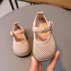 Wholesale Children's Knitting Hollow Out Princess Footwear Girls' <b>Shoes</b> <b>Soft</b> Soled Korean Princess <b>Shoes</b> - Product Image 3