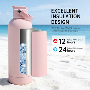 Bulk Price 500ml Double Wall Vacuum Water Bottle Rubber Paint Matte Finish Stainless Steel Sports Flask for Promotional Gift - Product Image 2