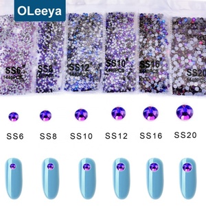 Oleeya - Motivo de Diamantes de Imitación de Terciopelo Morado de Alta Calidad, Diamantes de Imitación de Vidrio Termoadhesivos para Accesorios de Prendas de Vestir - Product Image 3