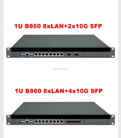 网络系统 8*Lan 2*100G SFP 1u 机架式服务器 Ultra 7 265K Esxi Aes-ni Poe Pfsense 防火墙路由器 无风扇工业计算机