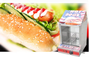 Snack Shop Use Hot Dog Display Warmer Cabinet Double‑Tier <b>Glass</b> <b>Door</b> Thermostatic Control Hot Dog Warmer - Product Image 5